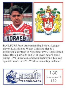 1991 Merlin Rugby League #130 Ian Lucas Back